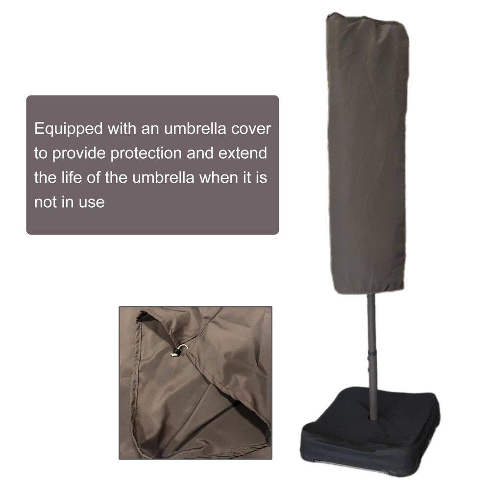 15ft Large Patio Umbrellas with Base Included, Outdoor Double-Sided Rectangle Market Umbrella with Crank Handle, for Pool Lawn Garden