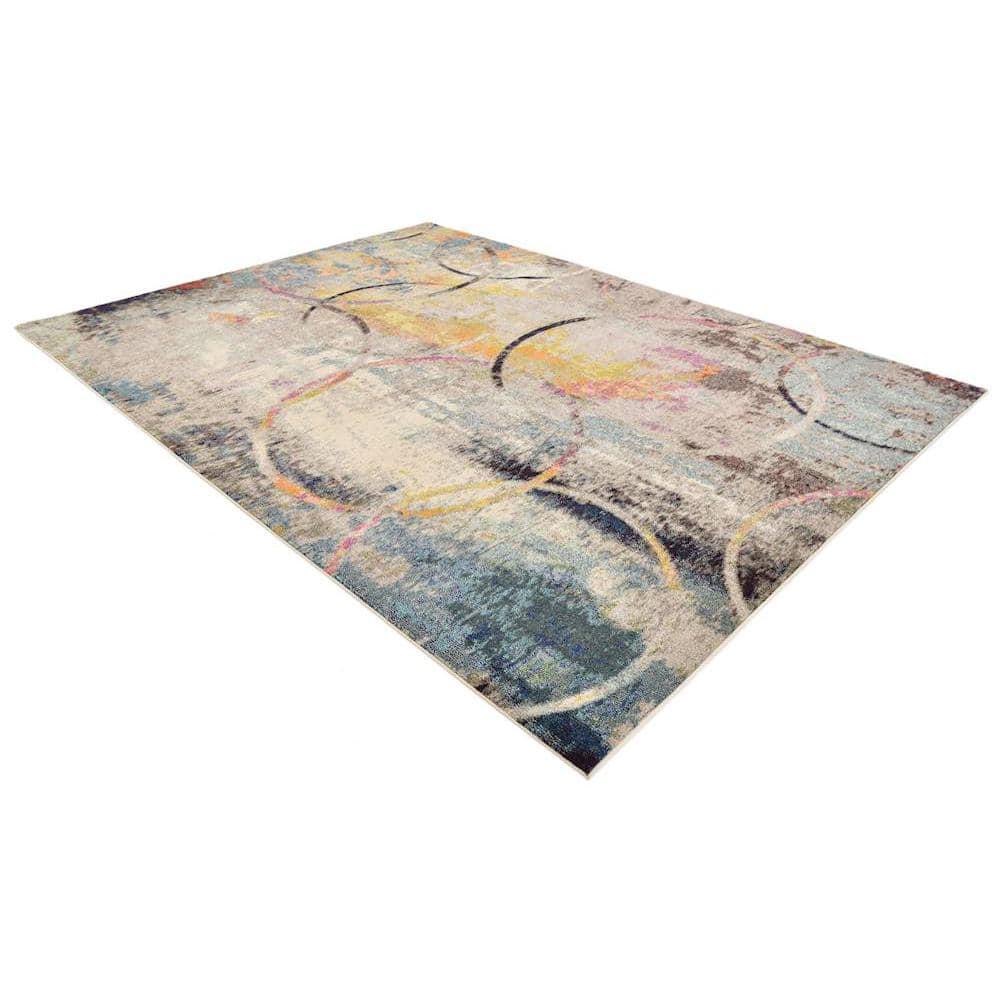 Unique Loom Chromatic Collection Area Rug - Imperial (9' x 12' 2" Rectangle Multi/Beige)