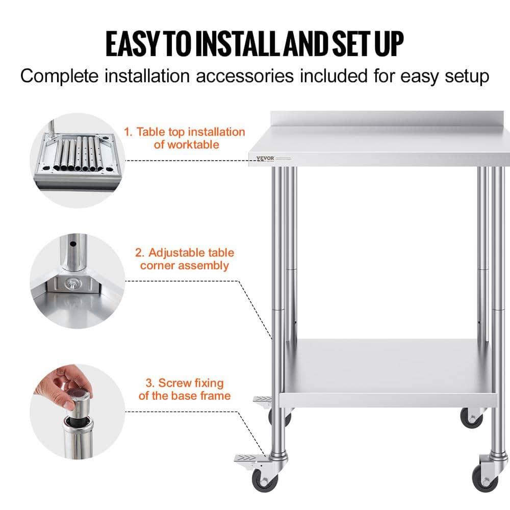 VEVOR Metal Kitchen Cart