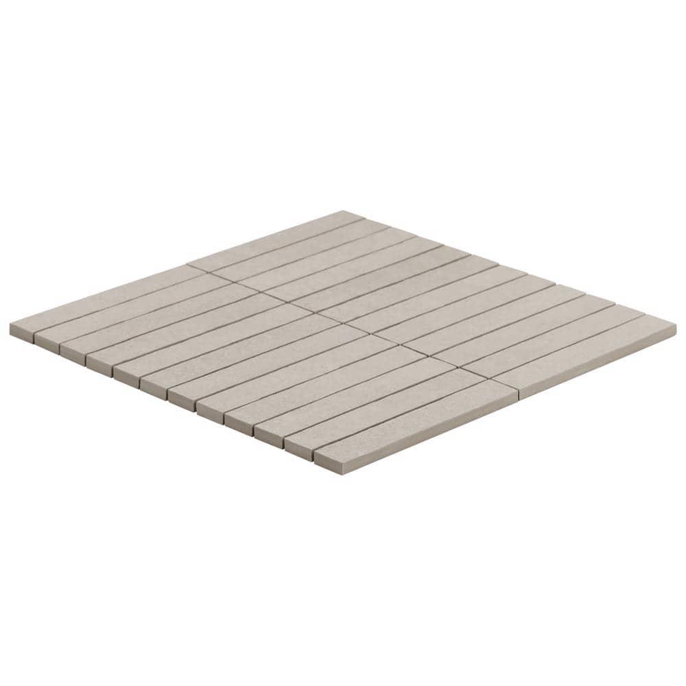 Monolith 11.81 In. X 11.81 In. Stacked Matte Porcelain Mosaic Floor And Wall Tile (0.96 Sq. Ft. / Each)
