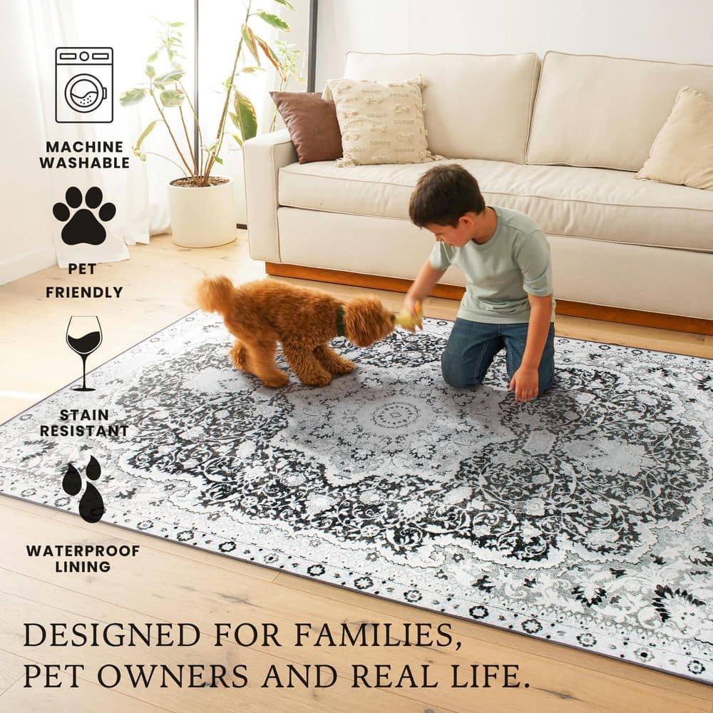 My Magic Carpet Parviz Grey Oriental Flatweave Gray Area Rug & Reviews | Wayfair