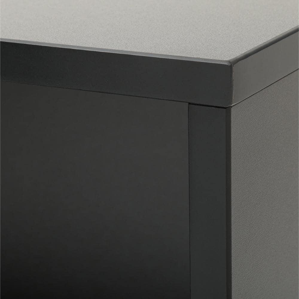 Prado 30 inch 2 Shelf Multipurpose Black Bookcase Engineered Wood