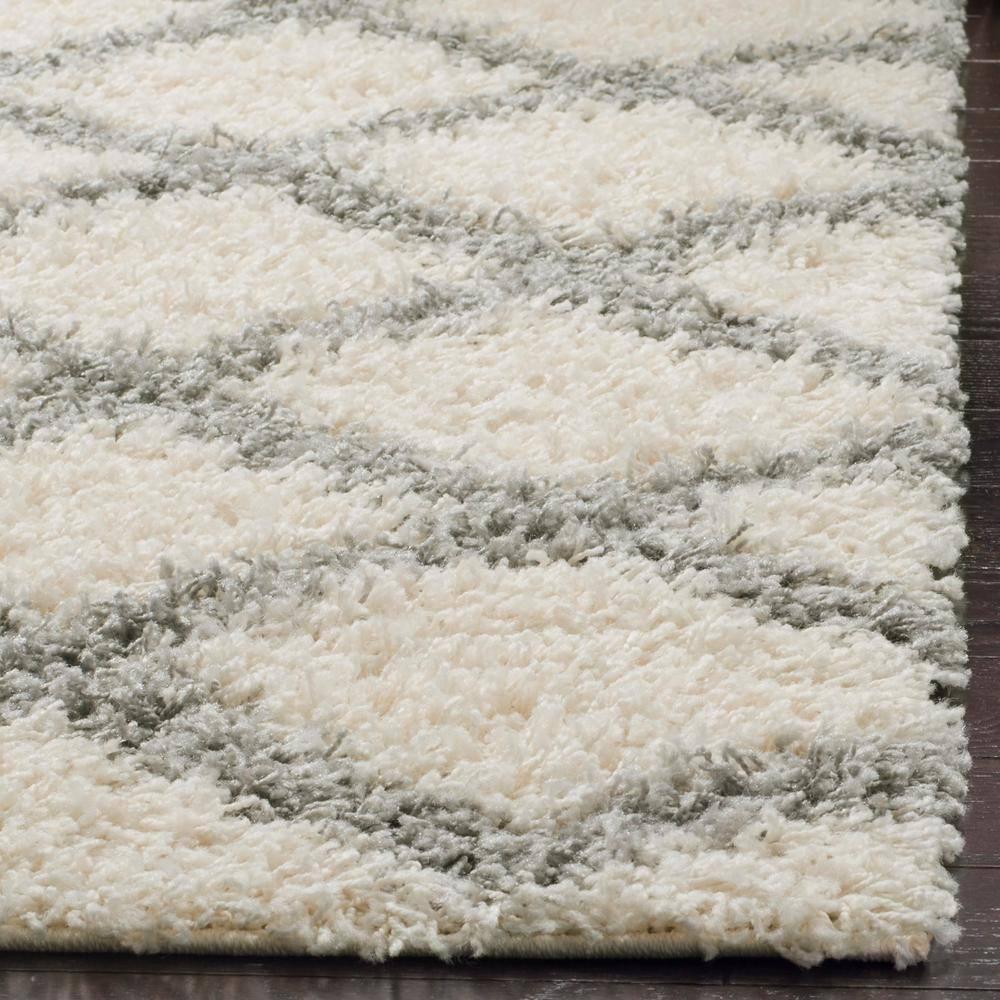 Dallas Shag SGD258 Power Loomed Indoor Area Rug - Ivory/Grey - 8'x10' - Safavieh.
