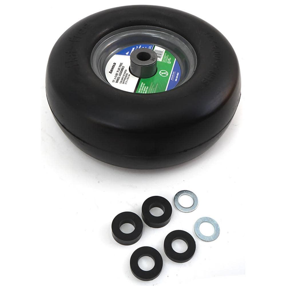 Arnold 11" x 4" Universal Replacement Flat-Free Tire for Zero-Turn Mowers, Black