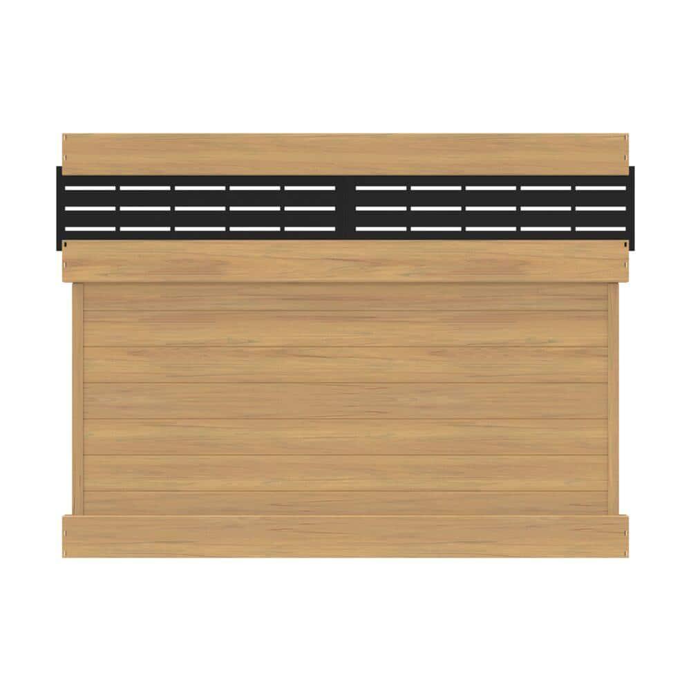 Barrette Outdoor Living Horizontal Fence Boardwalk Cypress Vinyl Privacy Panel Kit