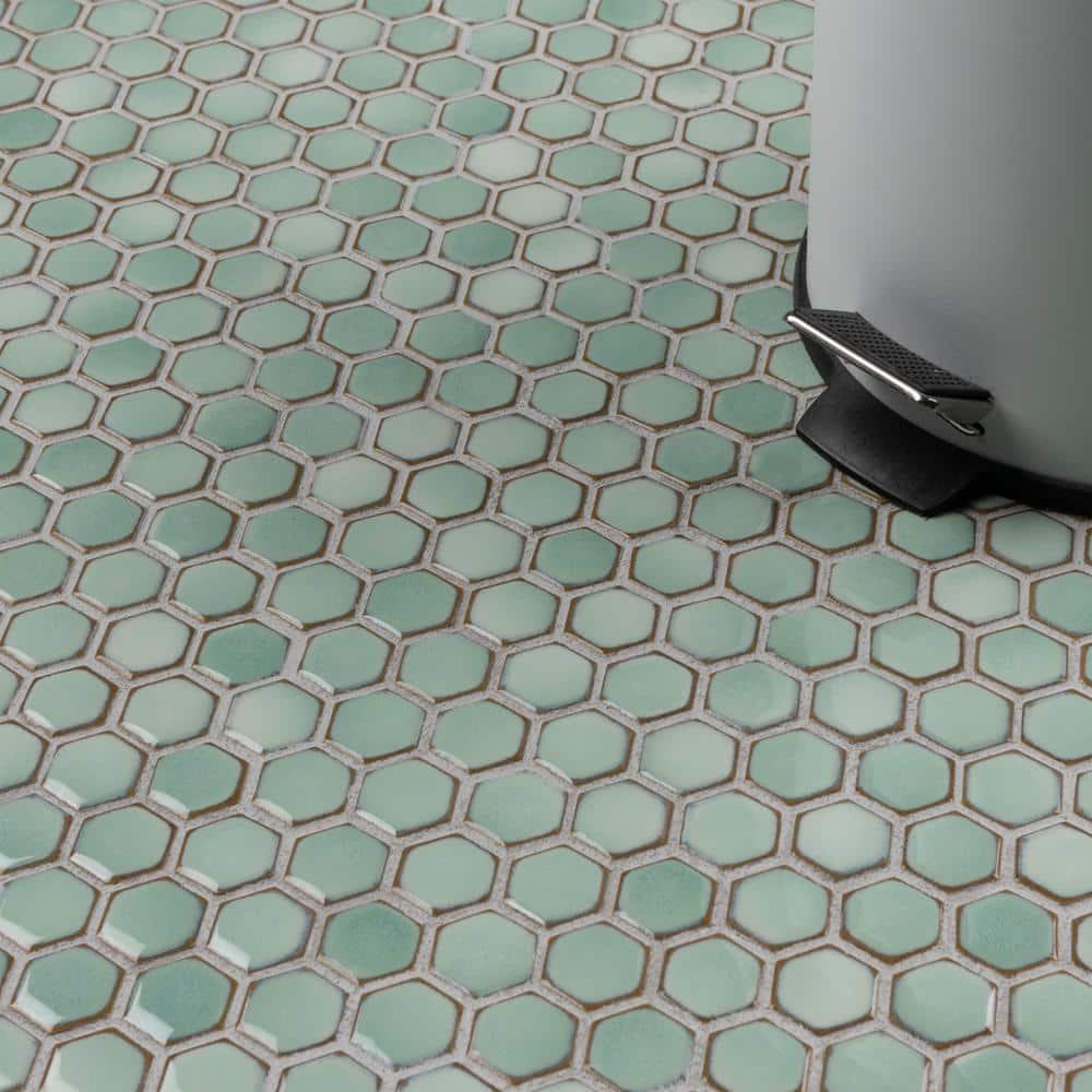 Hudson 1" Hex 11-7/8 " x 13-1/4 " Porcelain Mosaic Floor and Wall Tile