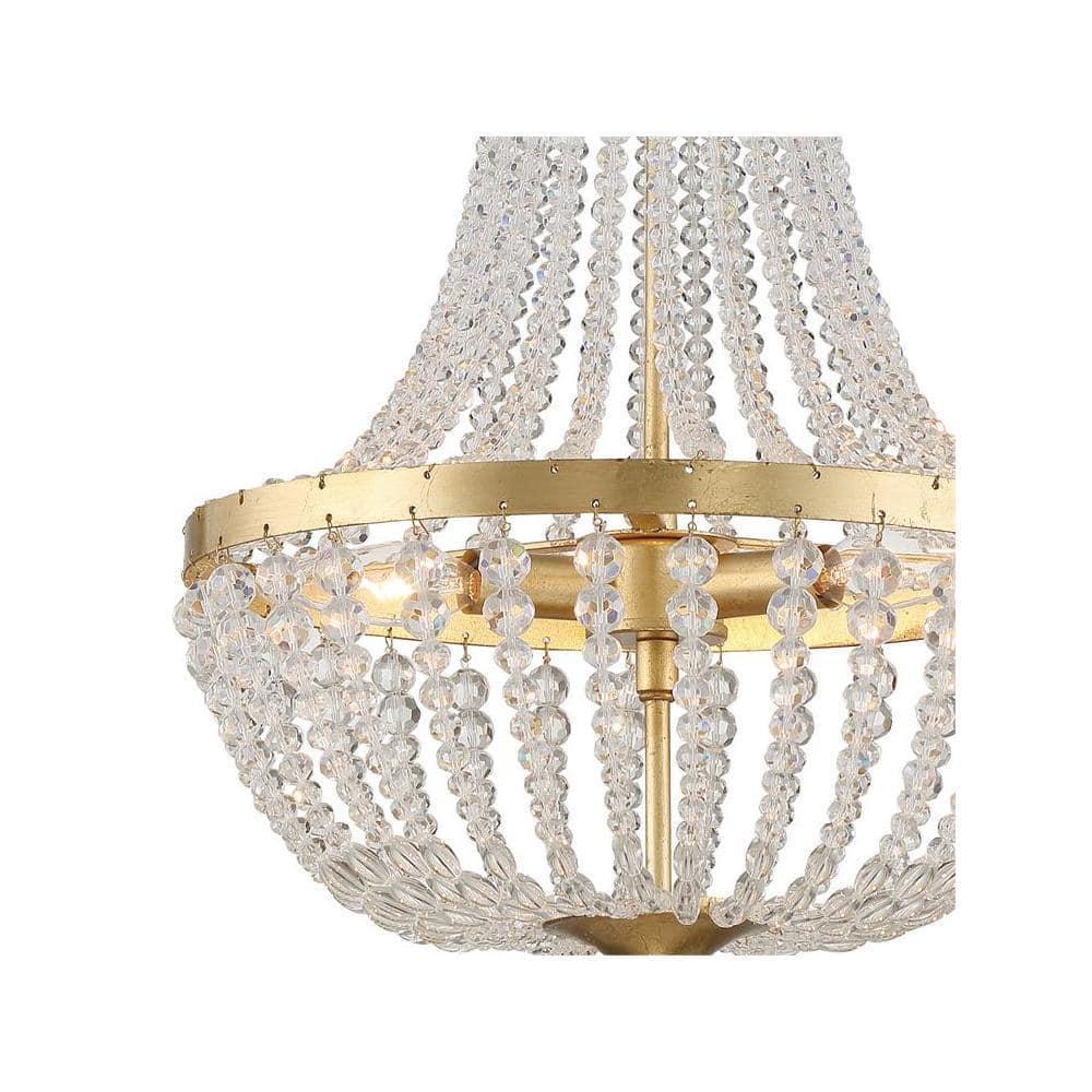 Crystorama Lighting Rylee 3 - Light Chandelier in  Antique Gold