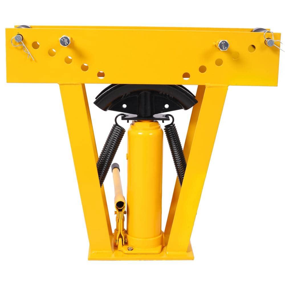 12-Ton Yellow Steel Manual Hydraulic Pipe Bender with 6 Dies