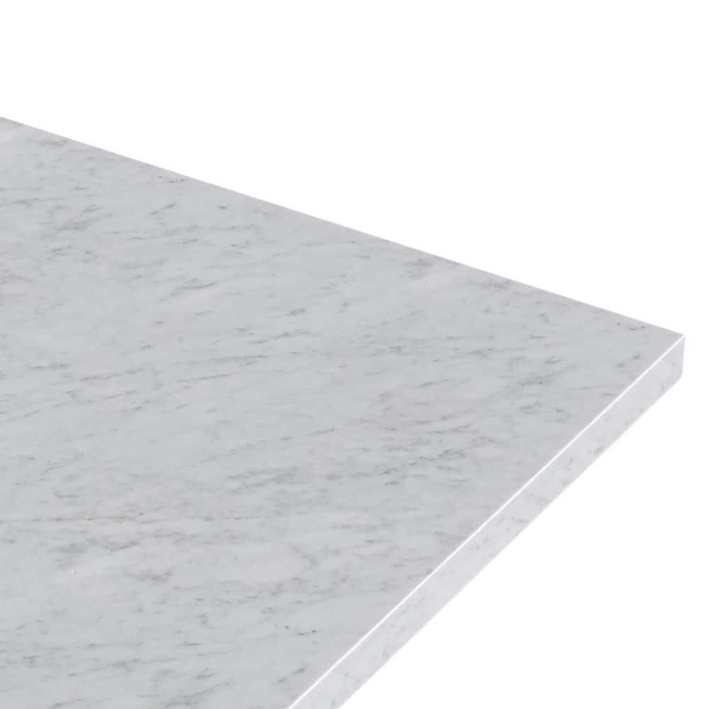 Hokku Designs Flynt 37'' Single Bathroom Vanity with Carrara Marble Top