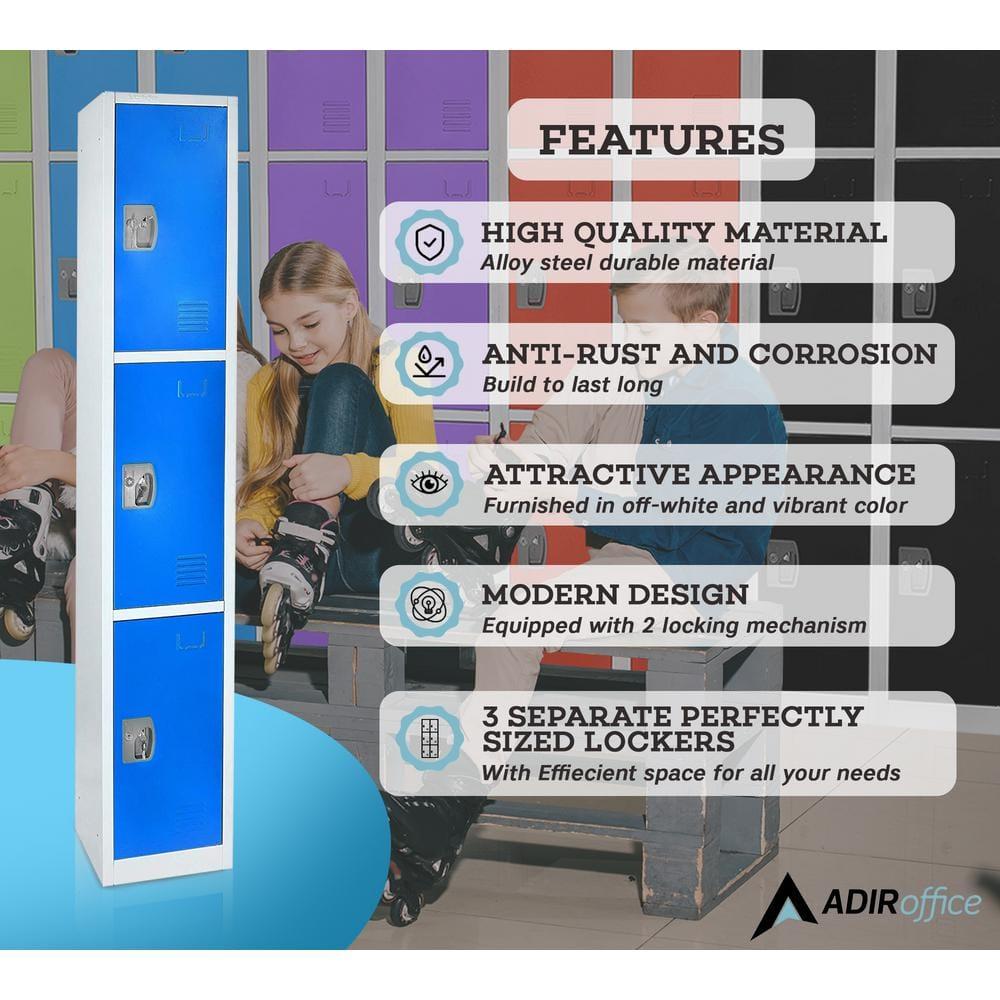 AdirOffice 3 - Tier 3 - Sections 12" Wide Storage Locker