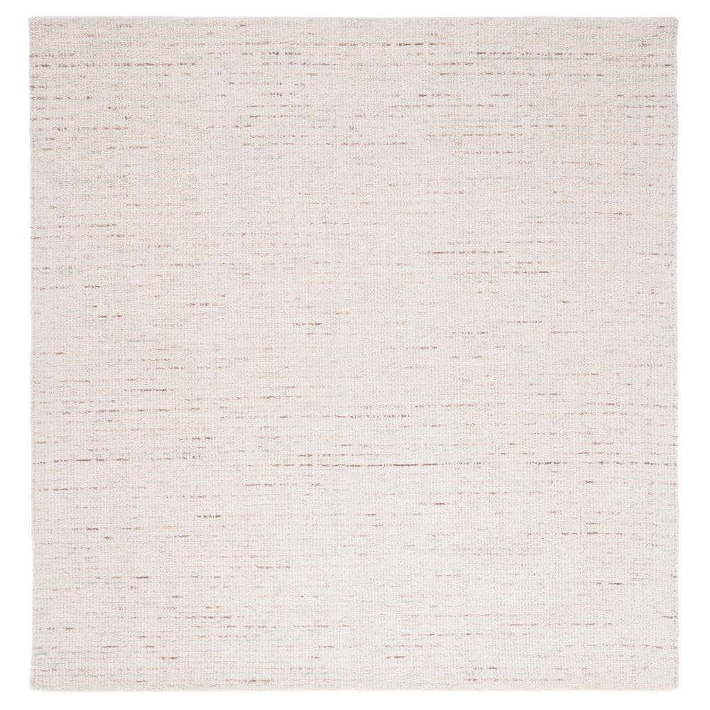 Abstract ABT468 Handmade Indoor Area Rug - Ivory/Brown - 4'x4' - Safavieh