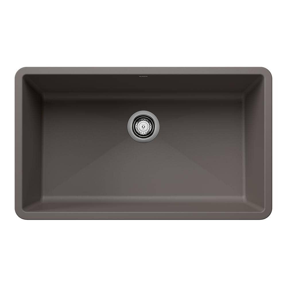 Precis SILGRANIT 32" L X 19" W Super Single Undermount Kitchen SInk
