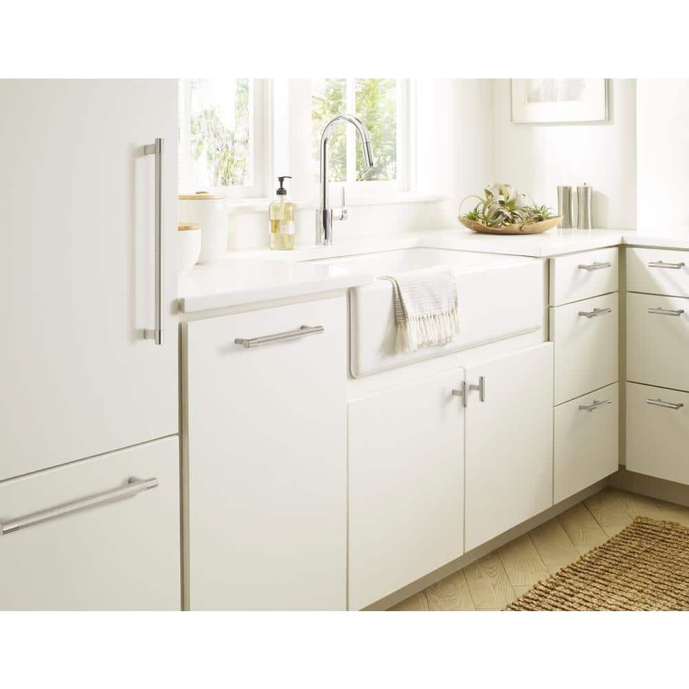 Amerock Bronx 8 inch (203mm) Center-to-Center Satin Nickel Cabinet Pull