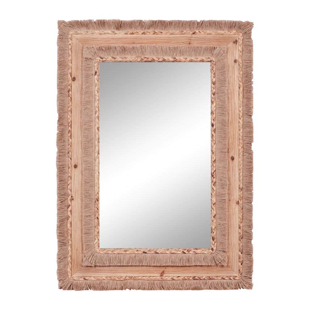 DecMode 26" x 36" Brown Wall Mirror