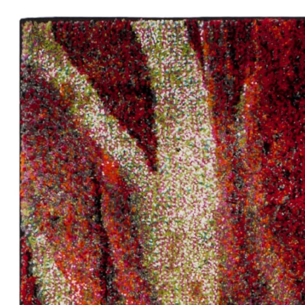 Glacier GLA126 Power Loomed Indoor Runner - Red/Multi - 2'3"x6' - Safavieh