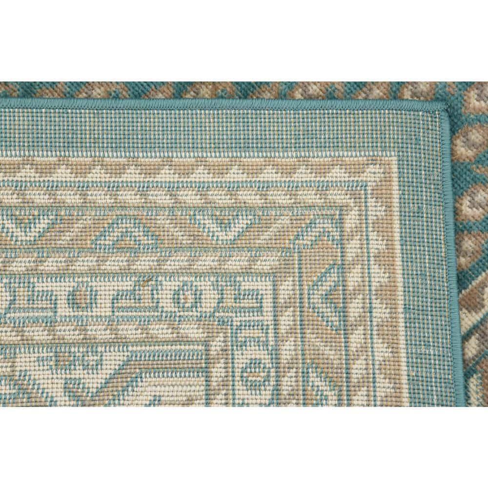 Williamsburg Allover Teal 6' 0 x 9' 0 Area Rug