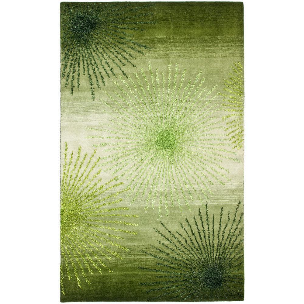 Soho SOH712 Hand Tufted Area Rug - Green/Multi - 5'x8' - Safavieh.