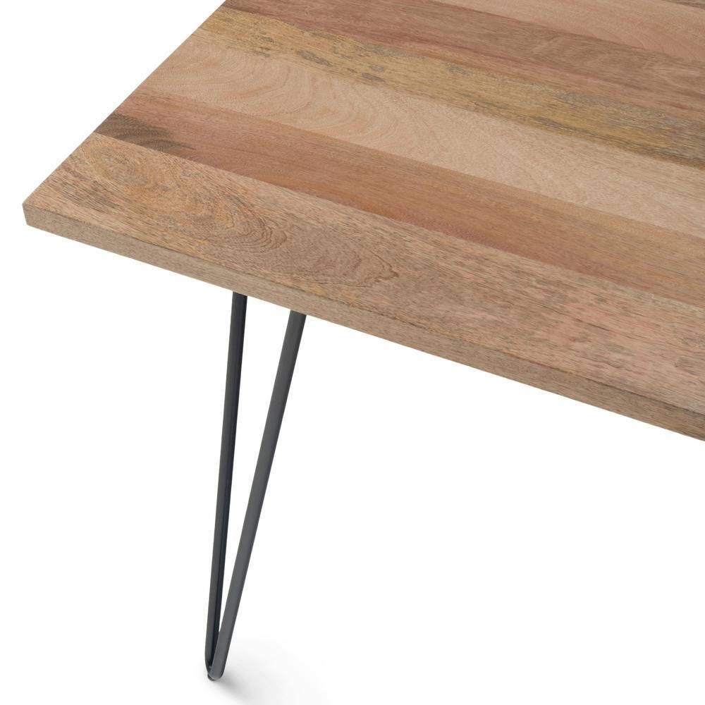 Hunter Solid Mango Wood Dining Table, Industrial Style