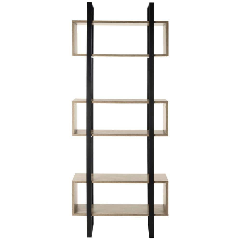 Adhara Etagere - FOX4278 - Light Brown/Black - Safavieh Couture