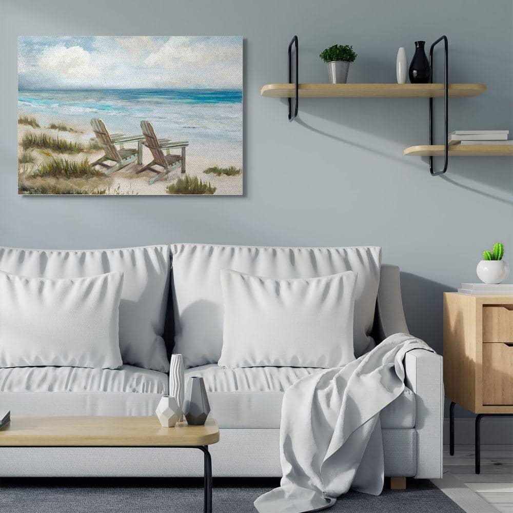 Stupell Industries " Chairs At Shore Line Nautical Landscape " by Carson Lyons