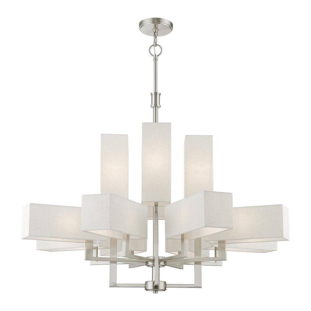 Livex Lighting Rubix 12 - Light Chandelier in  Brushed Nickel