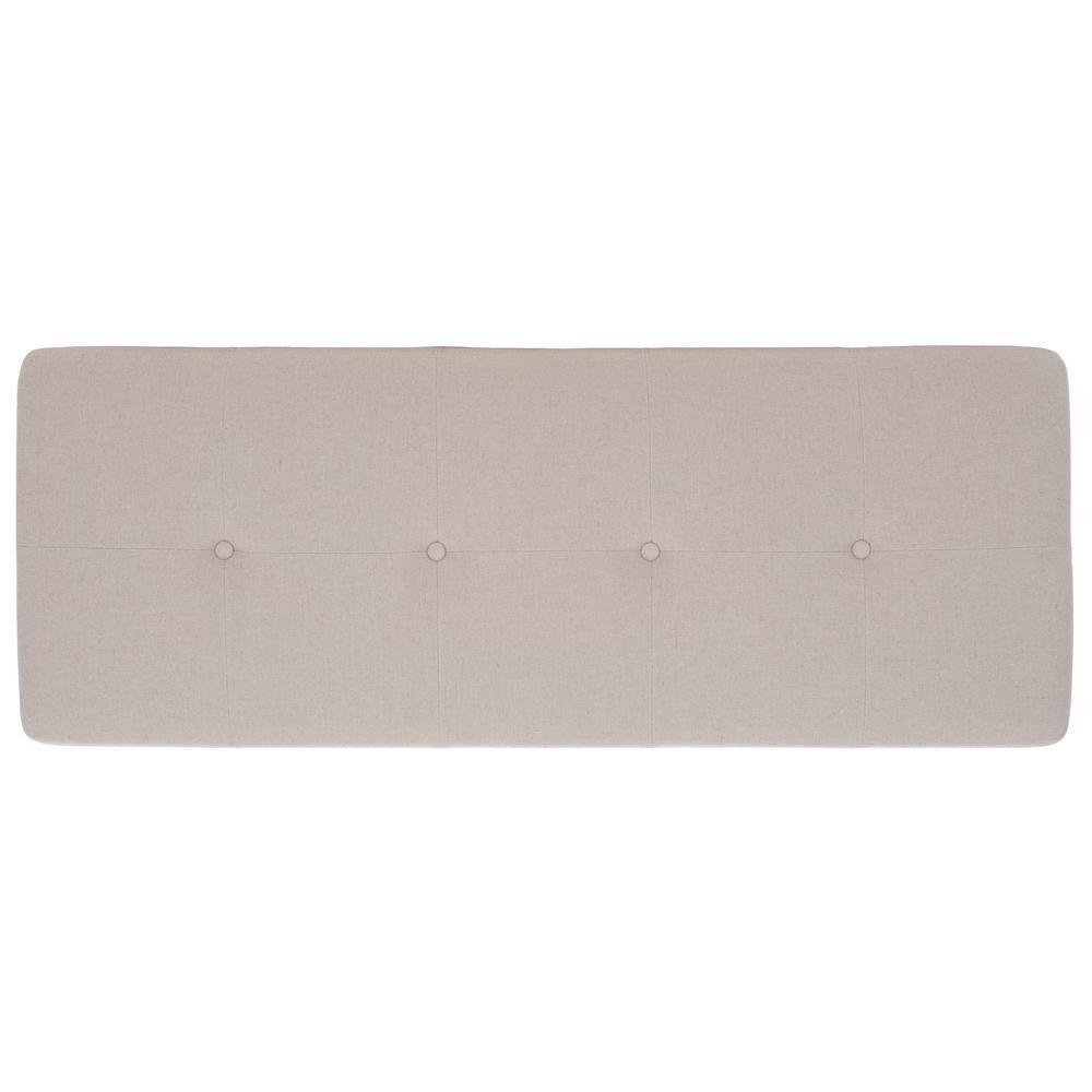Maiden Tufted Storage Bench Large - Taupe - Safavieh