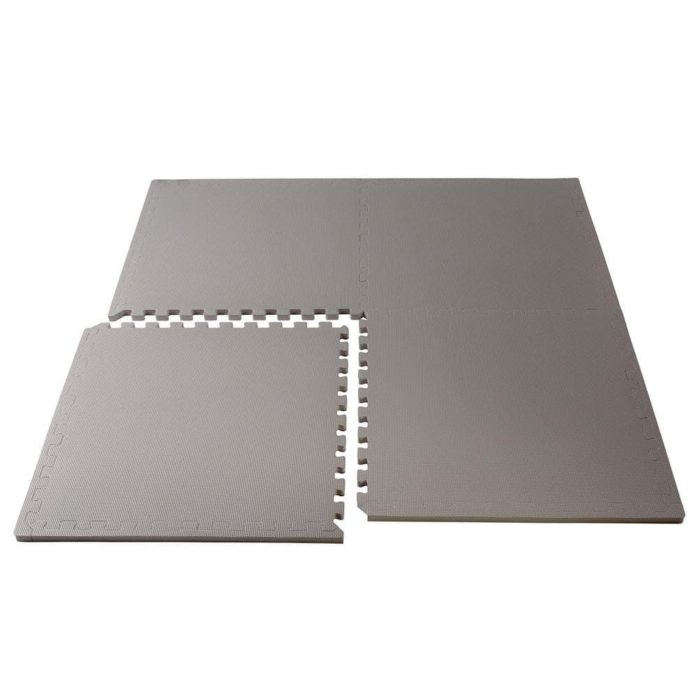 We Sell Mats 1" Thick Multipurpose Exercise Floor Mat with EVA Foam, Interlocking Tiles, Anti-Fatigue for Home or Gym, 24 in x 24