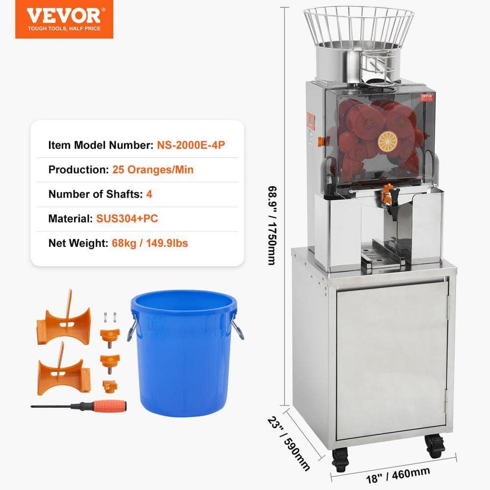 VEVOR VEVOR Commercial Orange Juicer, 120W Automatic Feeding Juice Extractor with Water Tap