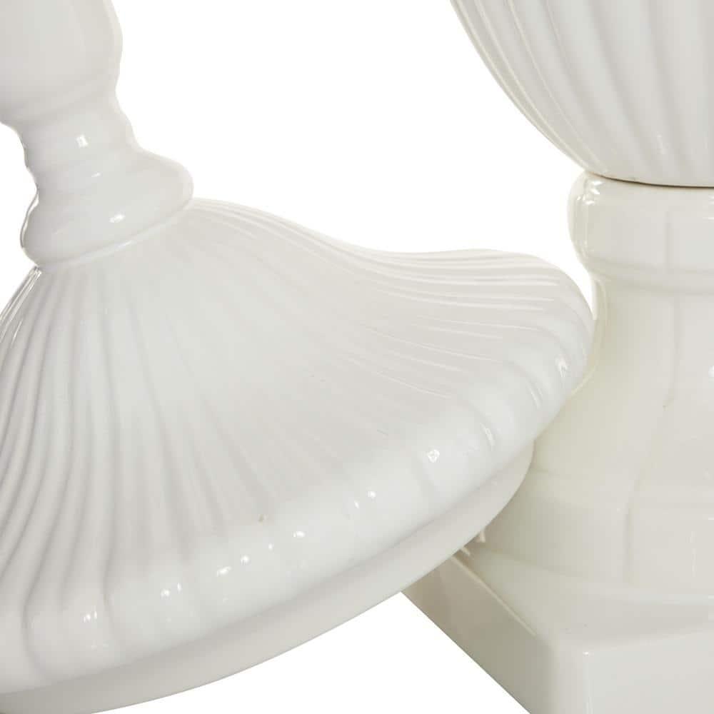 26" Modern Ceramic Urn Vase White - Olivia & May: Large Tabletop Decor, Novelty Design