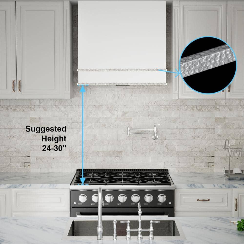 Akicon Akicon 30" Stainless Steel 600 CFM Ducted (Vented) Wall Mounted Required Range Hood