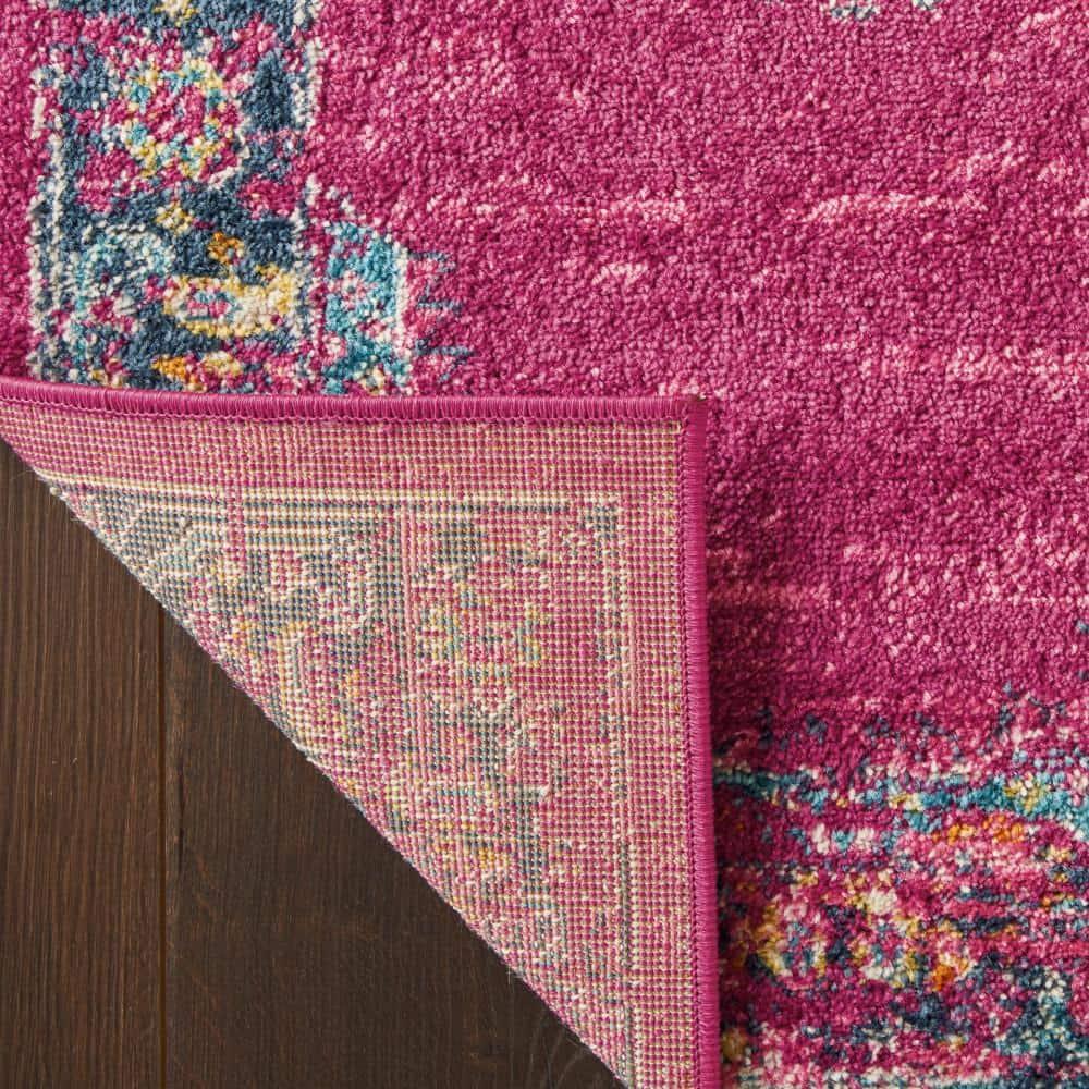 Nourison Passion Medallion Bohemian Indoor Rug Fuchsia 8' x 10'