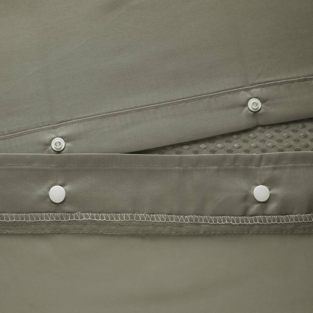 Dainty Home Complete Shower Curtain With Detachable Liner - Grey