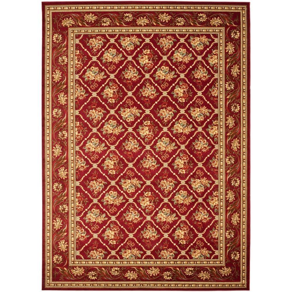 Lyndhurst LNH556 Power Loomed Area Rug - Red/Red - 8'9"x11'9" - Safavieh.