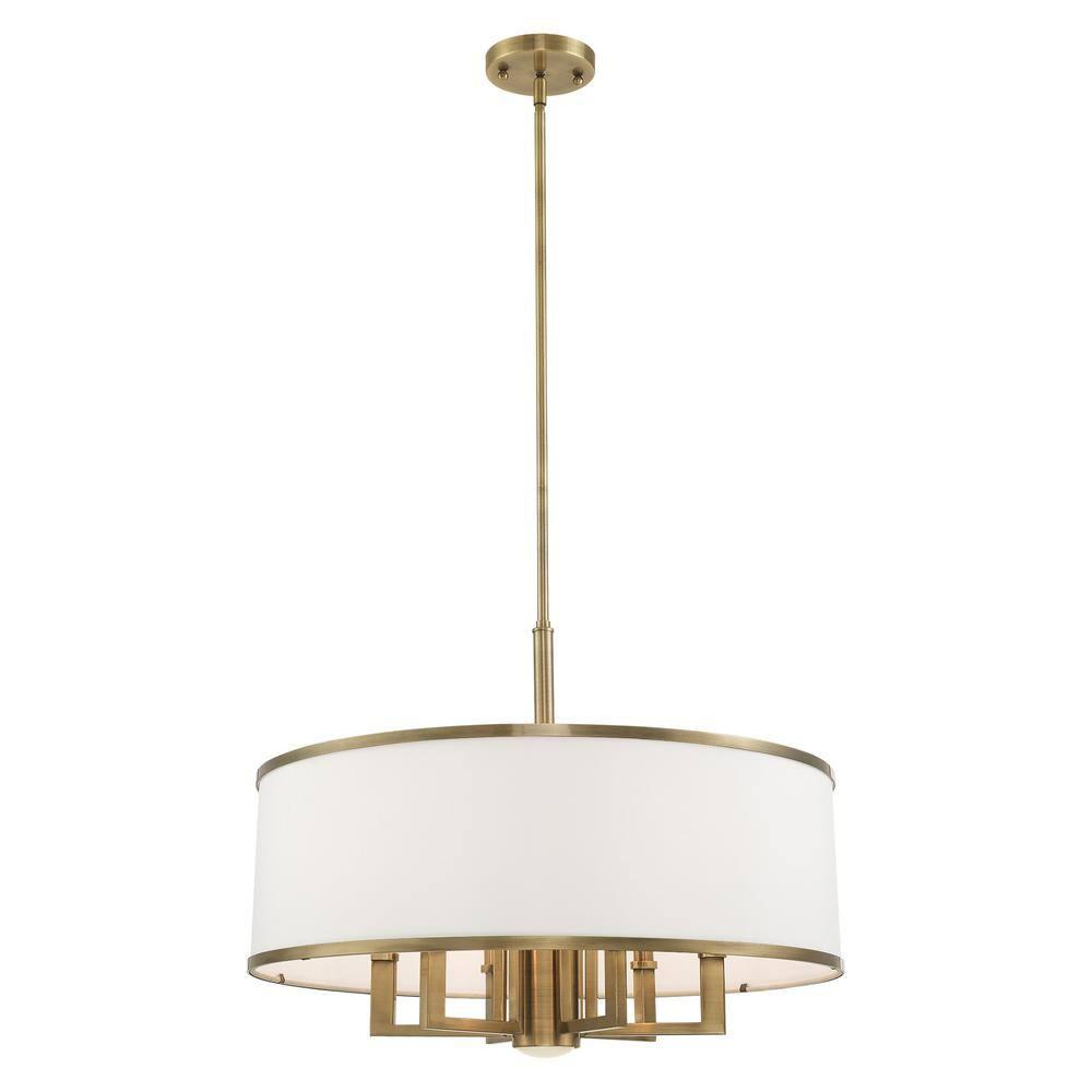 Livex Lighting Park Ridge 6 - Light Chandelier in  Antique Brass