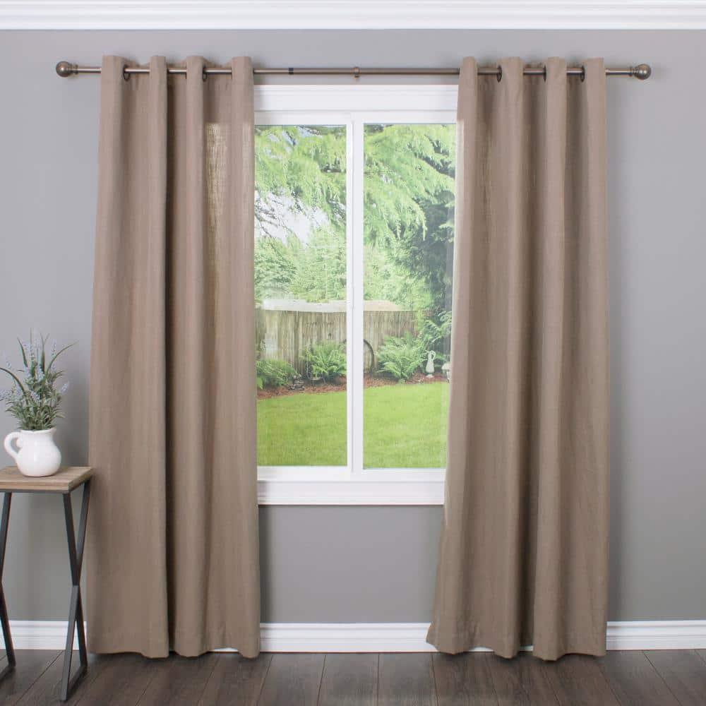 Decopolitan 1" Diameter Ball Telescoping Drapery Rod Set 36-72" Bronze