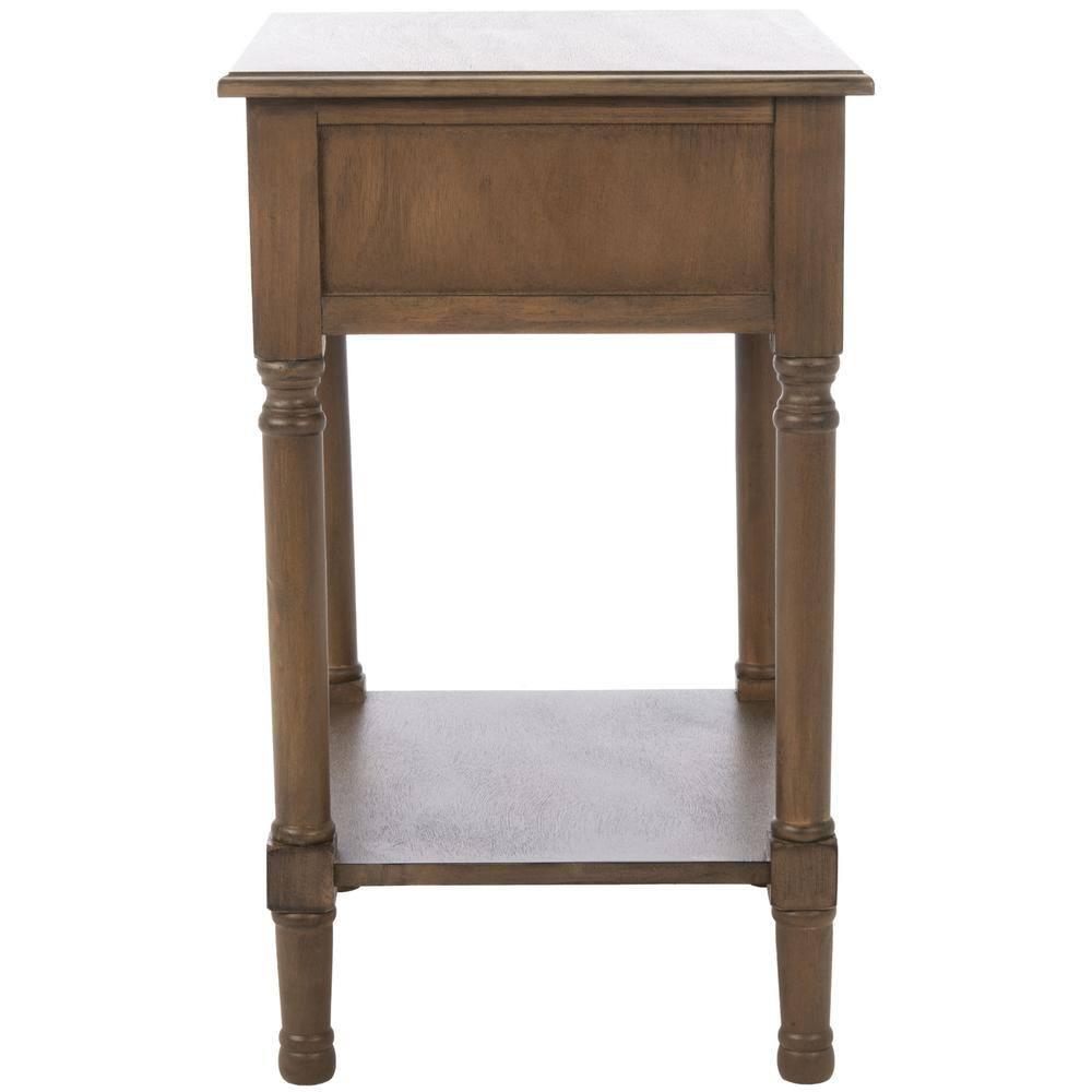 Whitney 1 Drawer Accent Table - Brown - Safavieh.