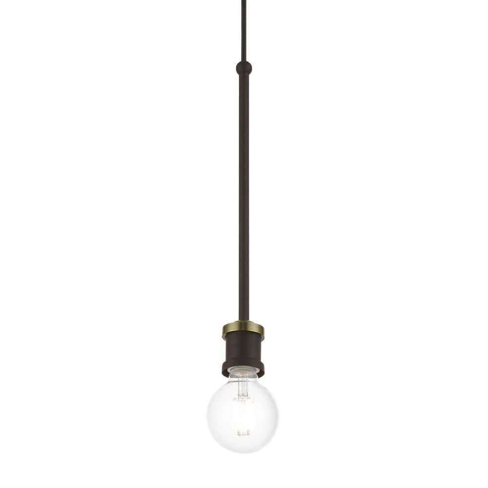 Livex Lighting Lansdale 1 - Light Pendant in  Bronze/Antique Brass