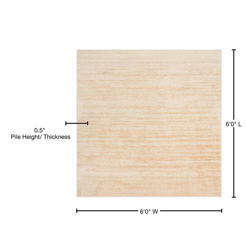 Adirondack ADR113 Machine Made Indoor Area Rug - Champagne/Cream - 6'x6' - Safavieh