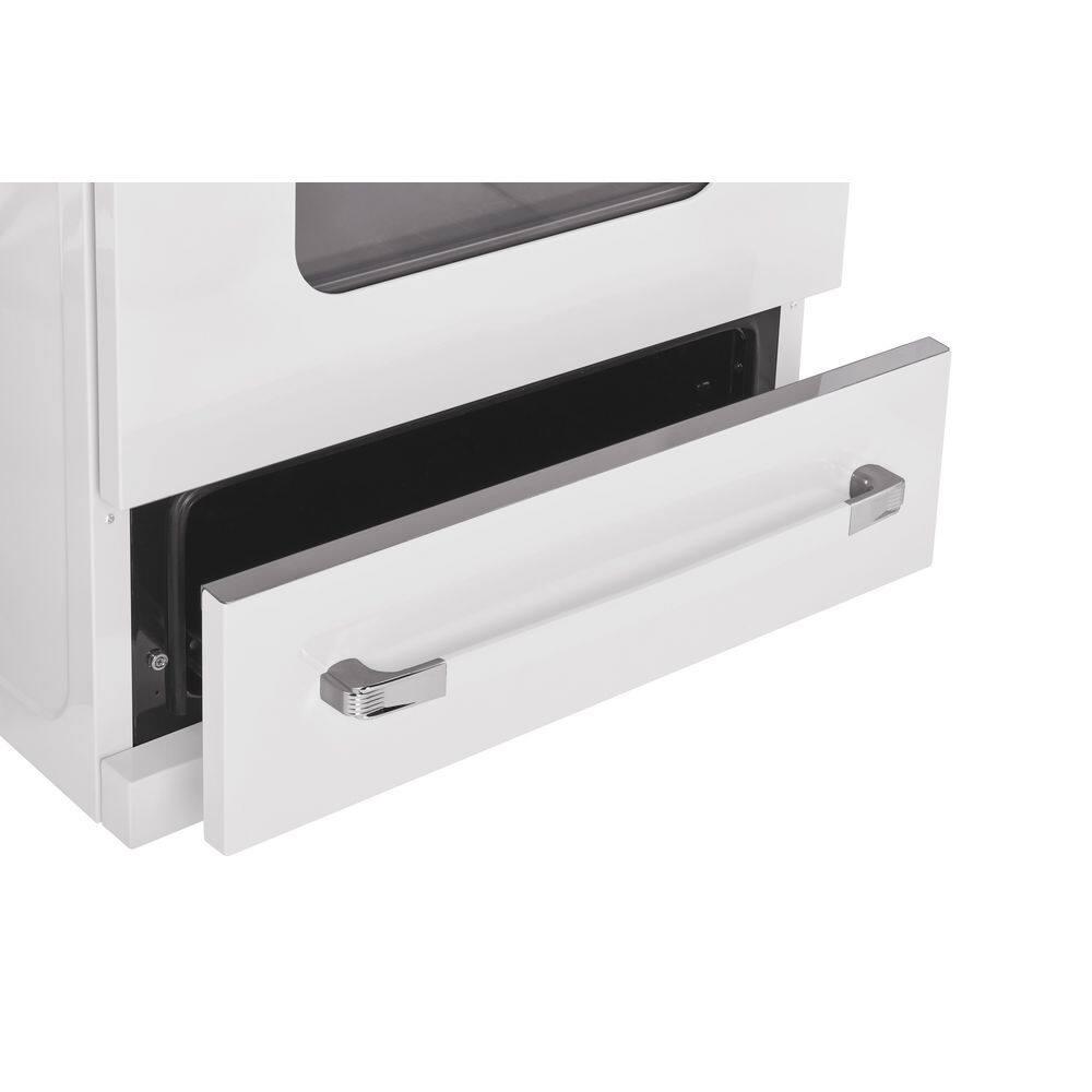 Unique Appliances Classic Retro 30" 5 Element 3.9 cu. ft. Freestanding Electric Glass Top Range with Convection Oven UGP-30CR EC W