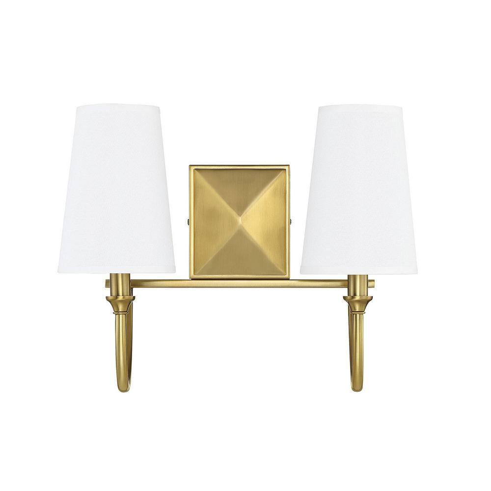 Savoy House Cameron 2 - Light Vanity in  Warm Brass