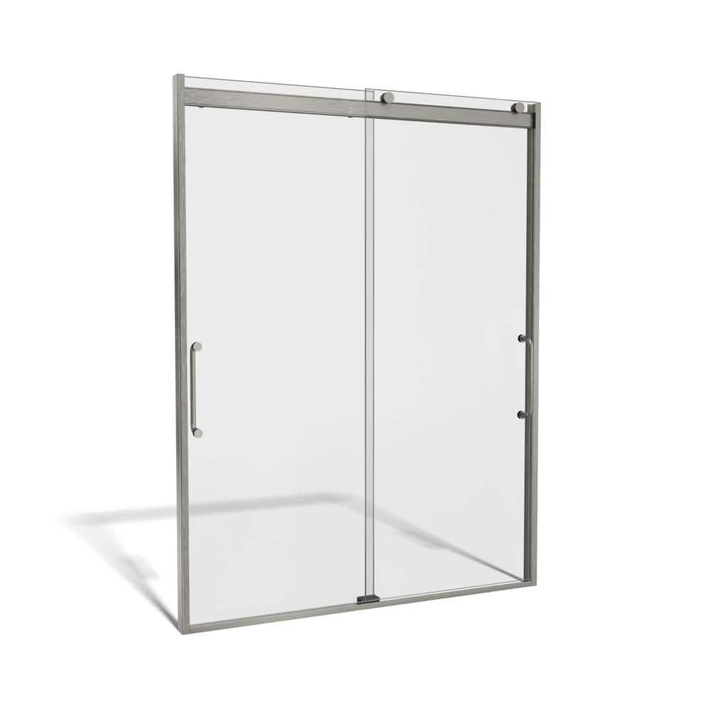 Arelo 56" - 60" W x 72" H Semi-Frameless Shower Door