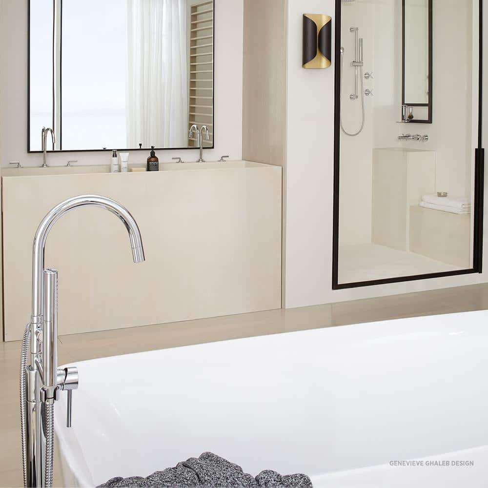 1 Handle Floor Tub Filler with Diverter