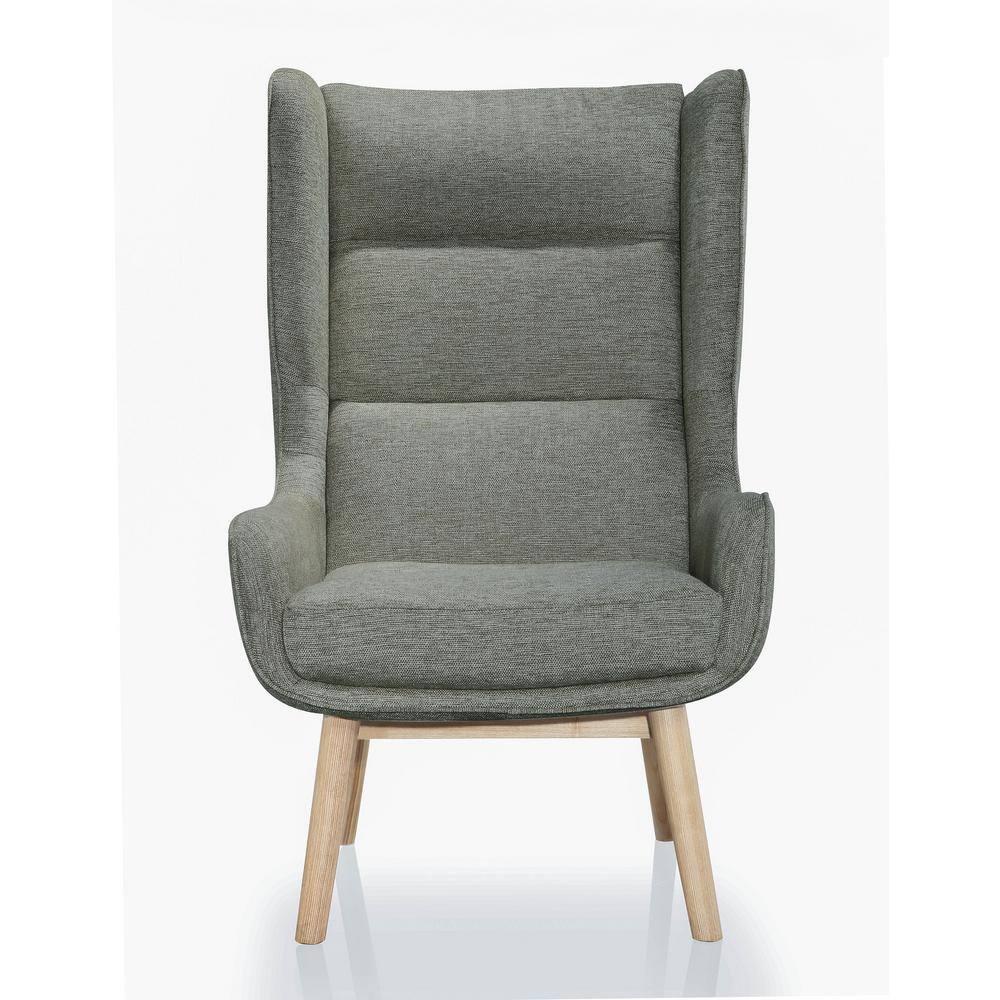 Sampson Graphite and Natural Twill Accent Chair