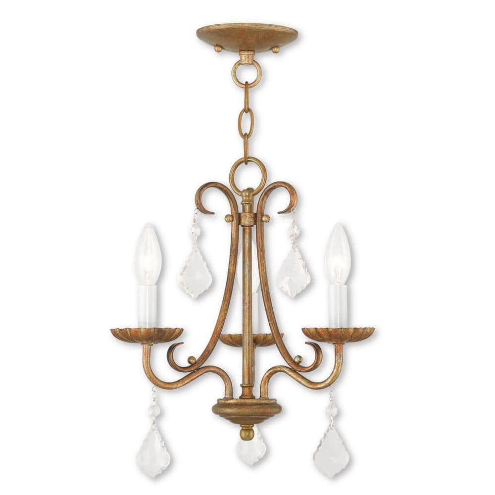 Livex Lighting Daphne 3 - Light Chandelier in  Antique Gold Leaf