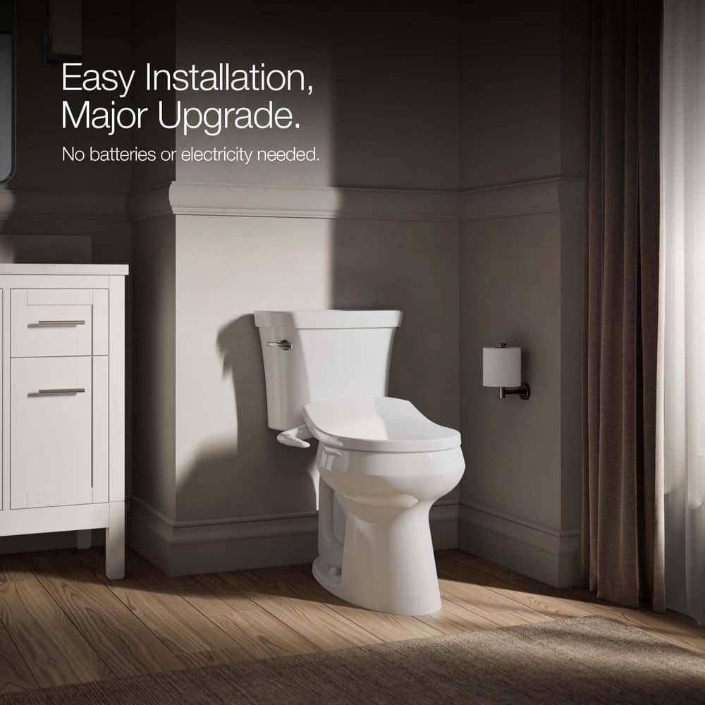 PureWash M250 Round Bidet Toliet Seat, Manual Non-Electric Bidets for Existing Toilets