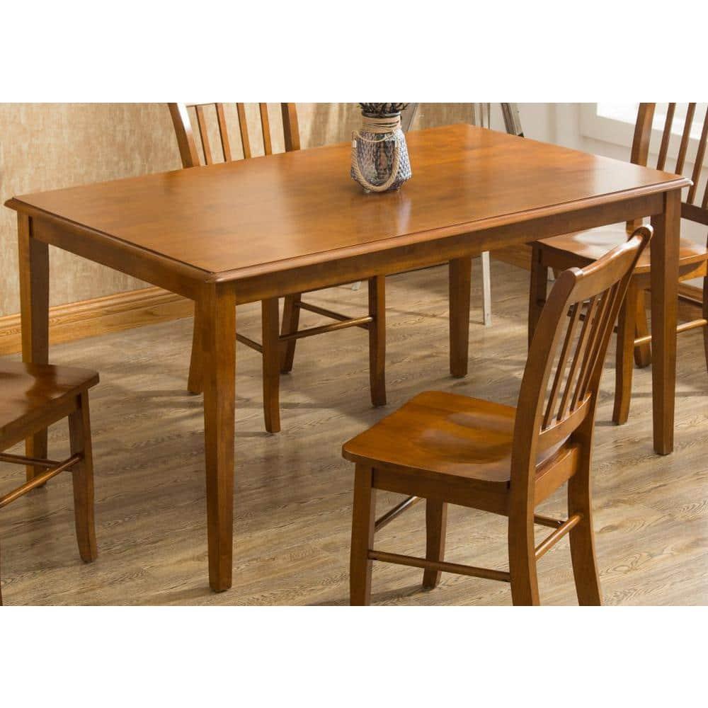 Boraam Shaker Rubberwood Dining Table in Walnut Finish