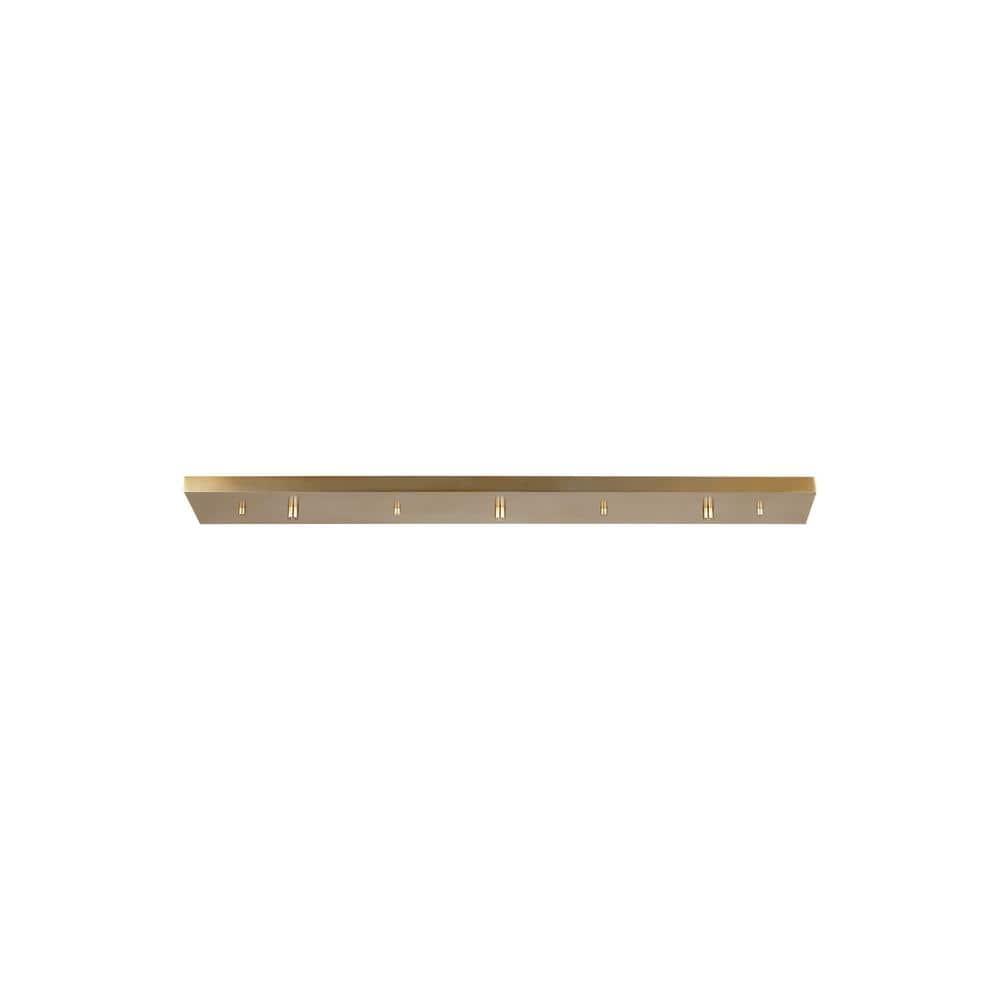Generation Lighting 7449603-848 Accessory - 36 Inch 3 Port Linear Canopy, Satin Brass Finish
