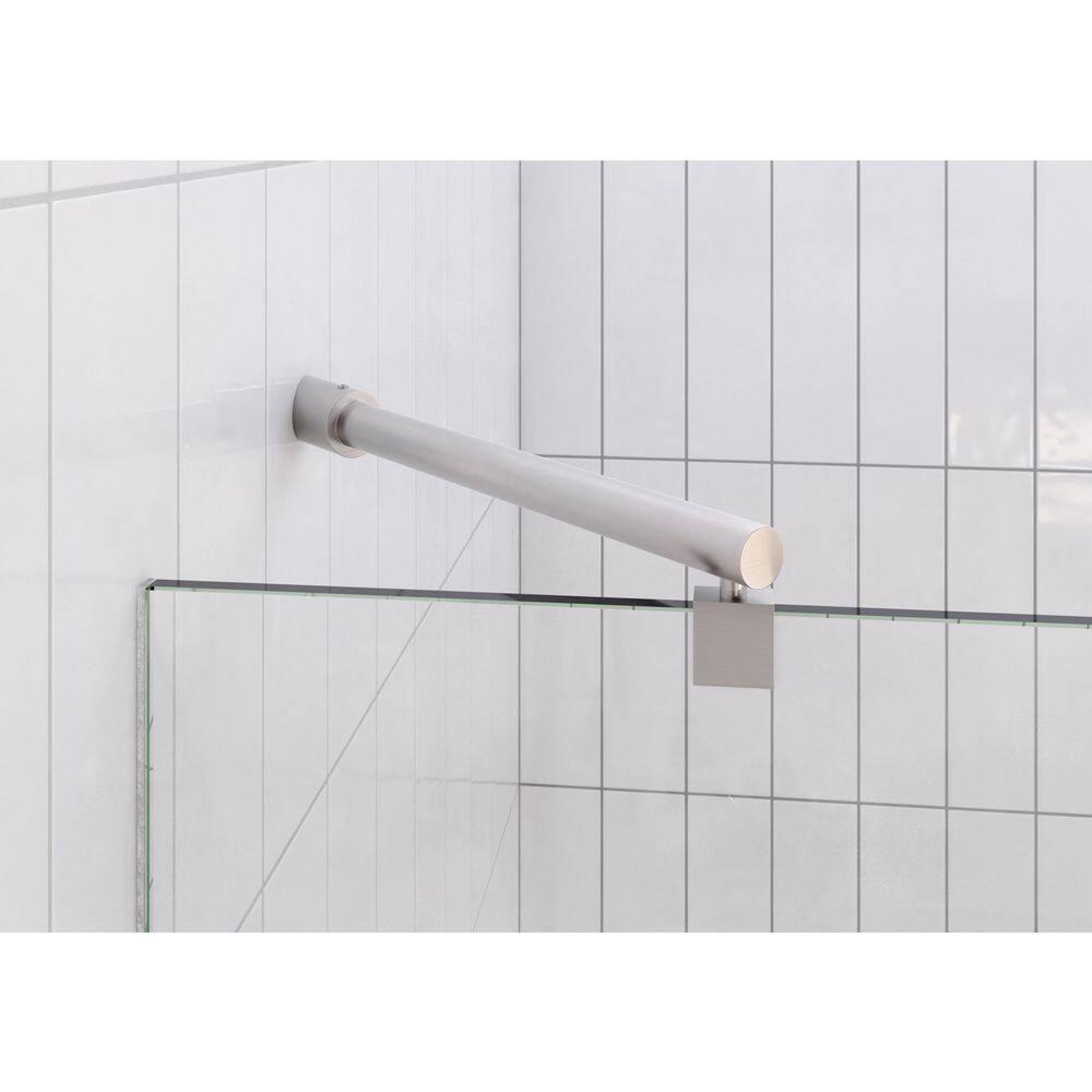 Glass Warehouse Halo 31.75 in. x 78 in. Frameless Glass Hinge Shower Door GW-GH-31-75-BN