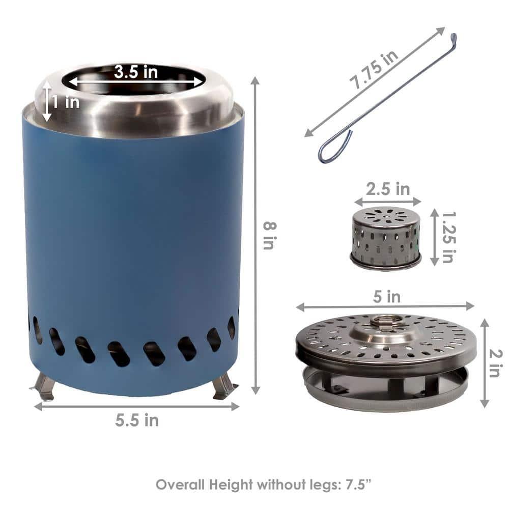Sunnydaze Stainless Steel Tabletop Smokeless Fire Pit