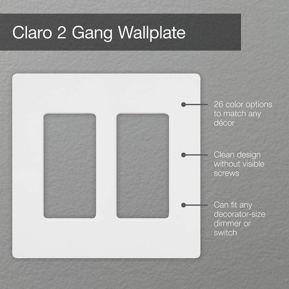 Black Gloss 2-Gang Decorator Wall Plate